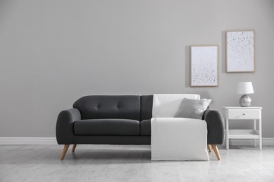 Stylish living room interior with comfortable sofa Photo of Stylish living room interior with comfortable sofa