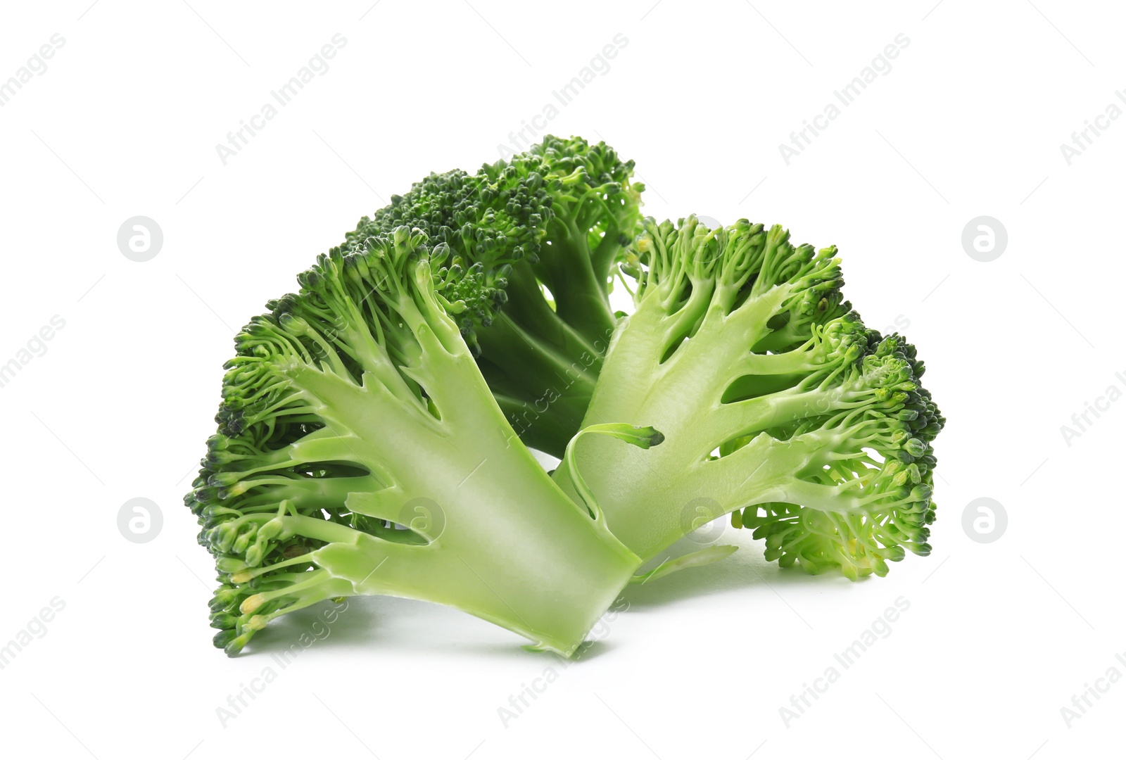 Photo of Fresh broccoli isolated on white. Edible green plant