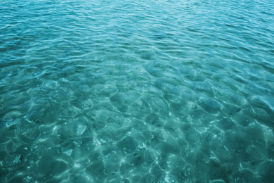 View of sea with pure water as background Photo of View of sea with pure water as background