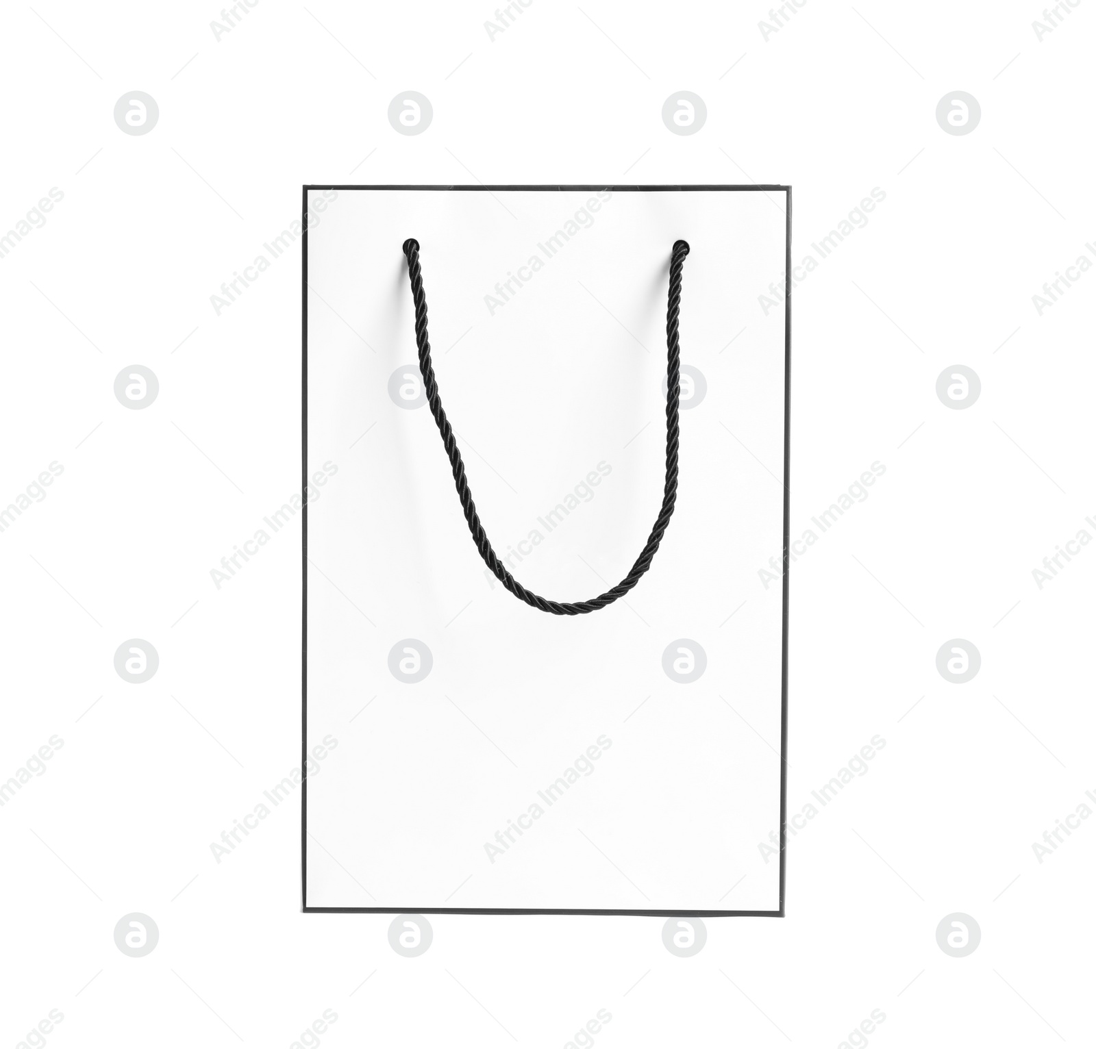 Stylish gift paper bag isolated on white Image of Stylish gift paper bag isolated on white