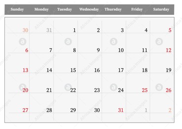 Minimalist monthly calendar design on white background Illustration of Minimalist monthly calendar design on white background