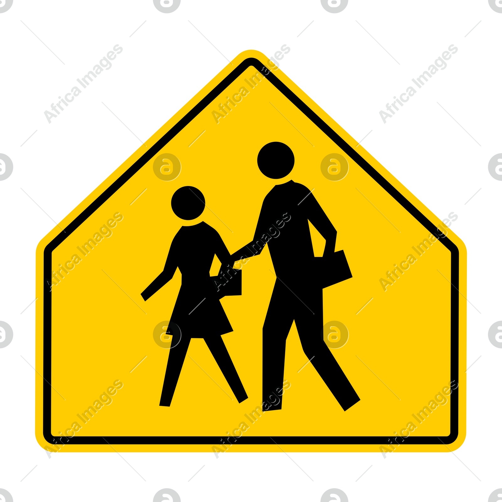 Traffic sign SCHOOL CROSSWALK on white background, illustration Illustration of Traffic sign SCHOOL CROSSWALK on white background, illustration