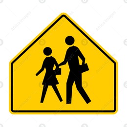Traffic sign SCHOOL CROSSWALK on white background, illustration Illustration of Traffic sign SCHOOL CROSSWALK on white background, illustration