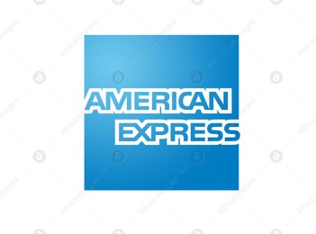MYKOLAIV, UKRAINE - JANUARY 18, 2021: Logotype of American Express payment system on white background, illustration Illustration of MYKOLAIV, UKRAINE - JANUARY 18, 2021: Logotype of American Express payment system on white background, illustration