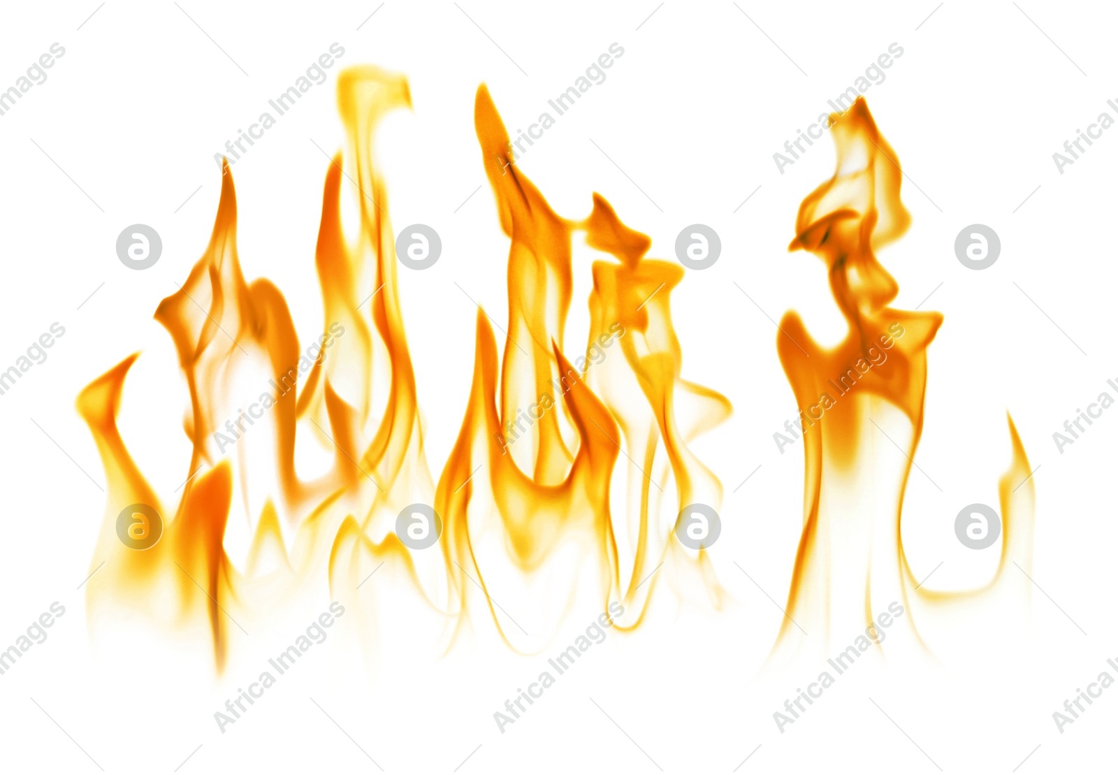 Beautiful bright fire flames on white background Illustration of Beautiful bright fire flames on white background