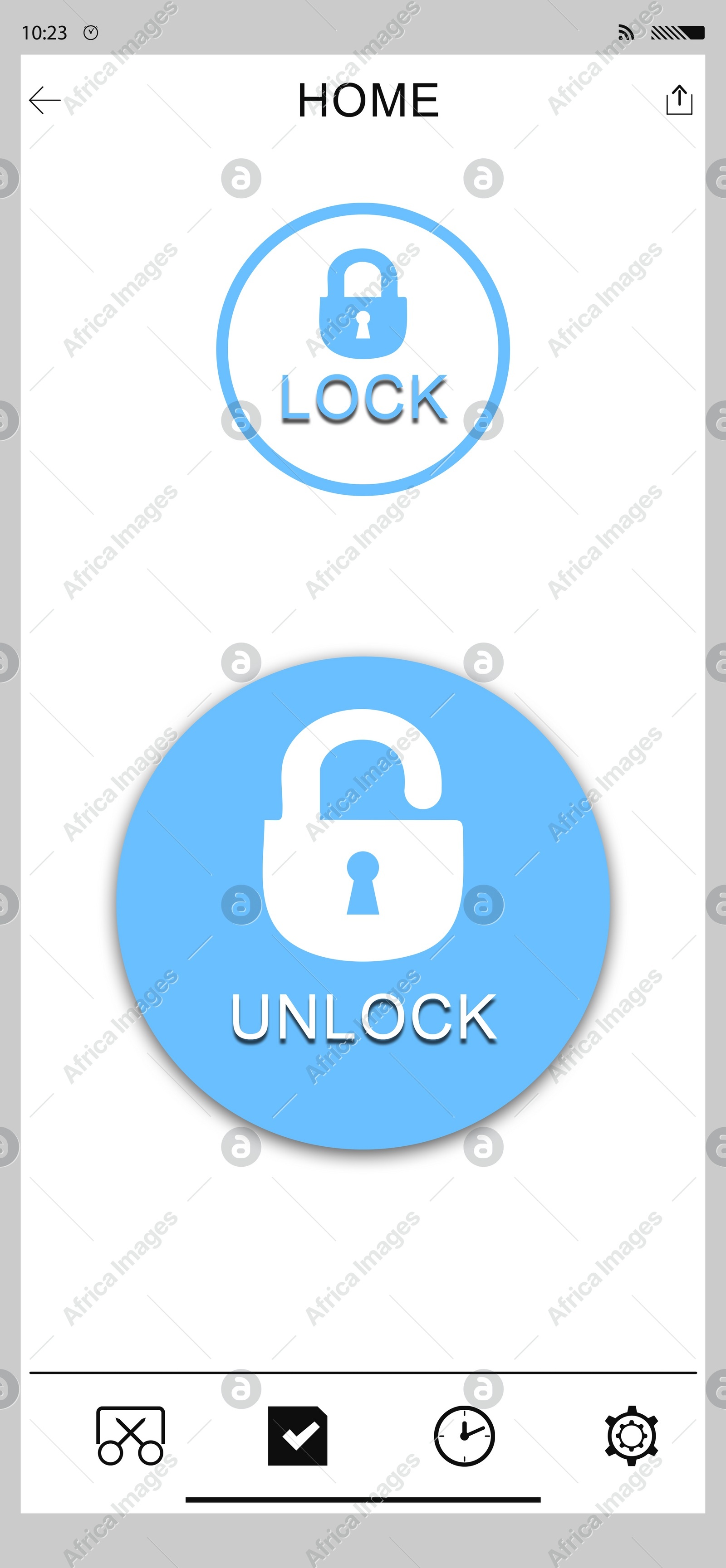 Blocking function. Mobile phone with closed and open padlocks illustration and words on white background Illustration of Blocking function. Mobile phone with closed and open padlocks illustration and words on white background