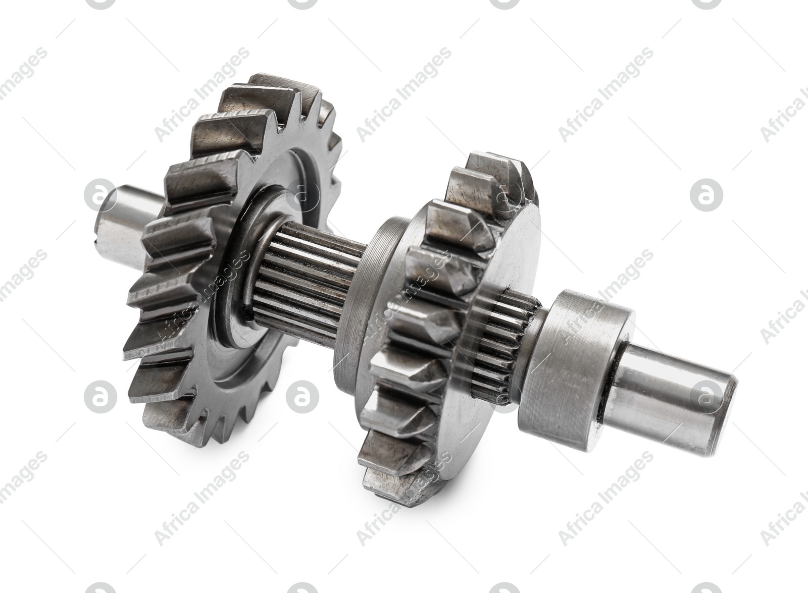 New mechanical transmission gear isolated on white Photo of New mechanical transmission gear isolated on white