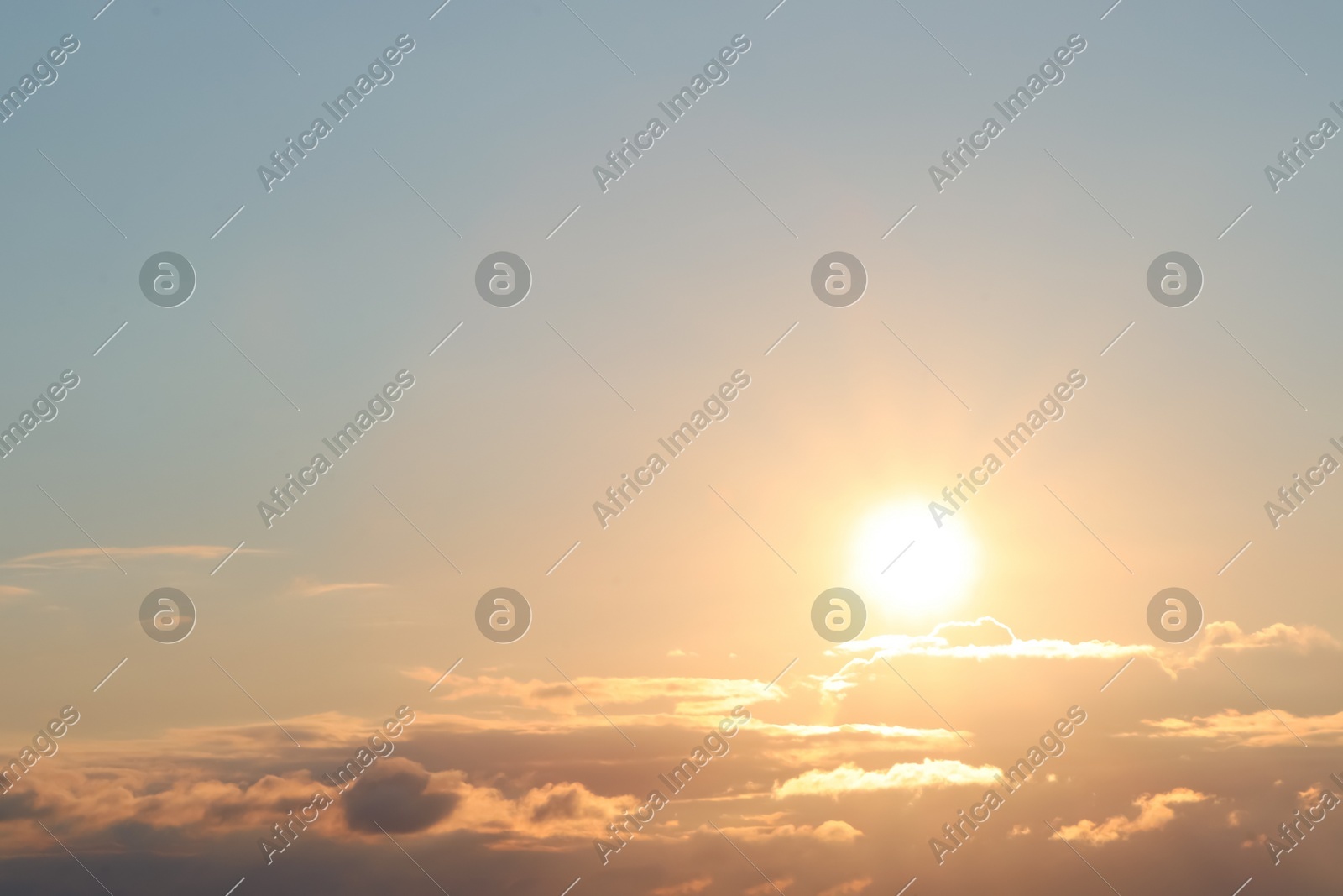 Picturesque view of beautiful sky with clouds at sunset Photo of Picturesque view of beautiful sky with clouds at sunset