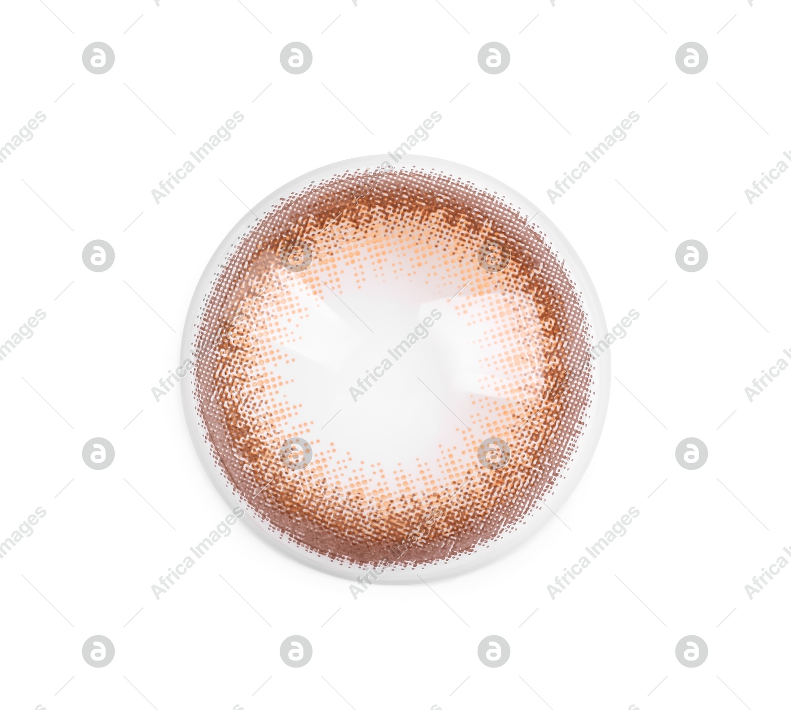 Color contact lens isolated on white, top view Photo of Color contact lens isolated on white, top view