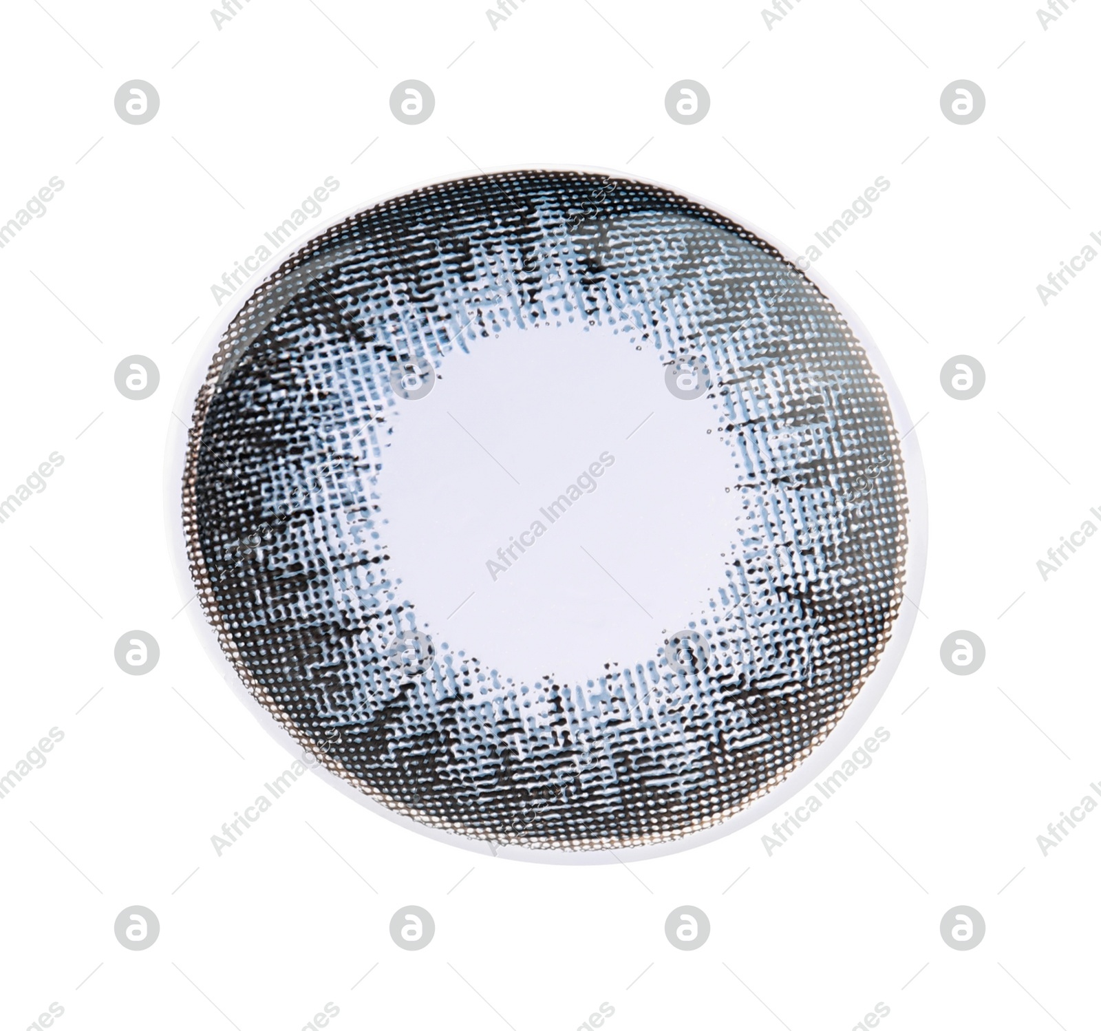 Tweezers with blue contact lens isolated on white Photo of Tweezers with blue contact lens isolated on white