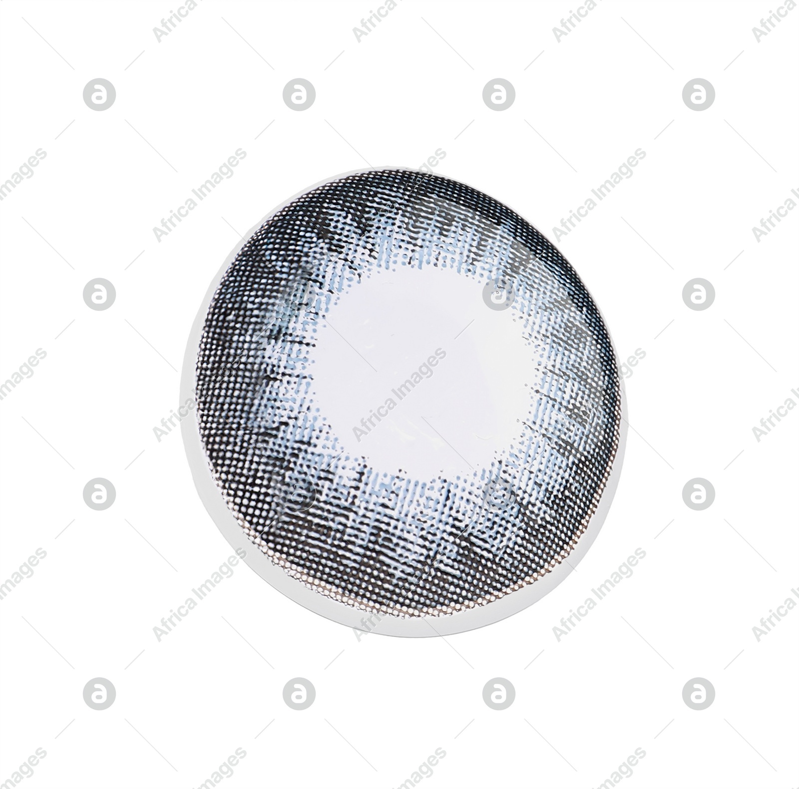 Tweezers with blue contact lens isolated on white Photo of Tweezers with blue contact lens isolated on white
