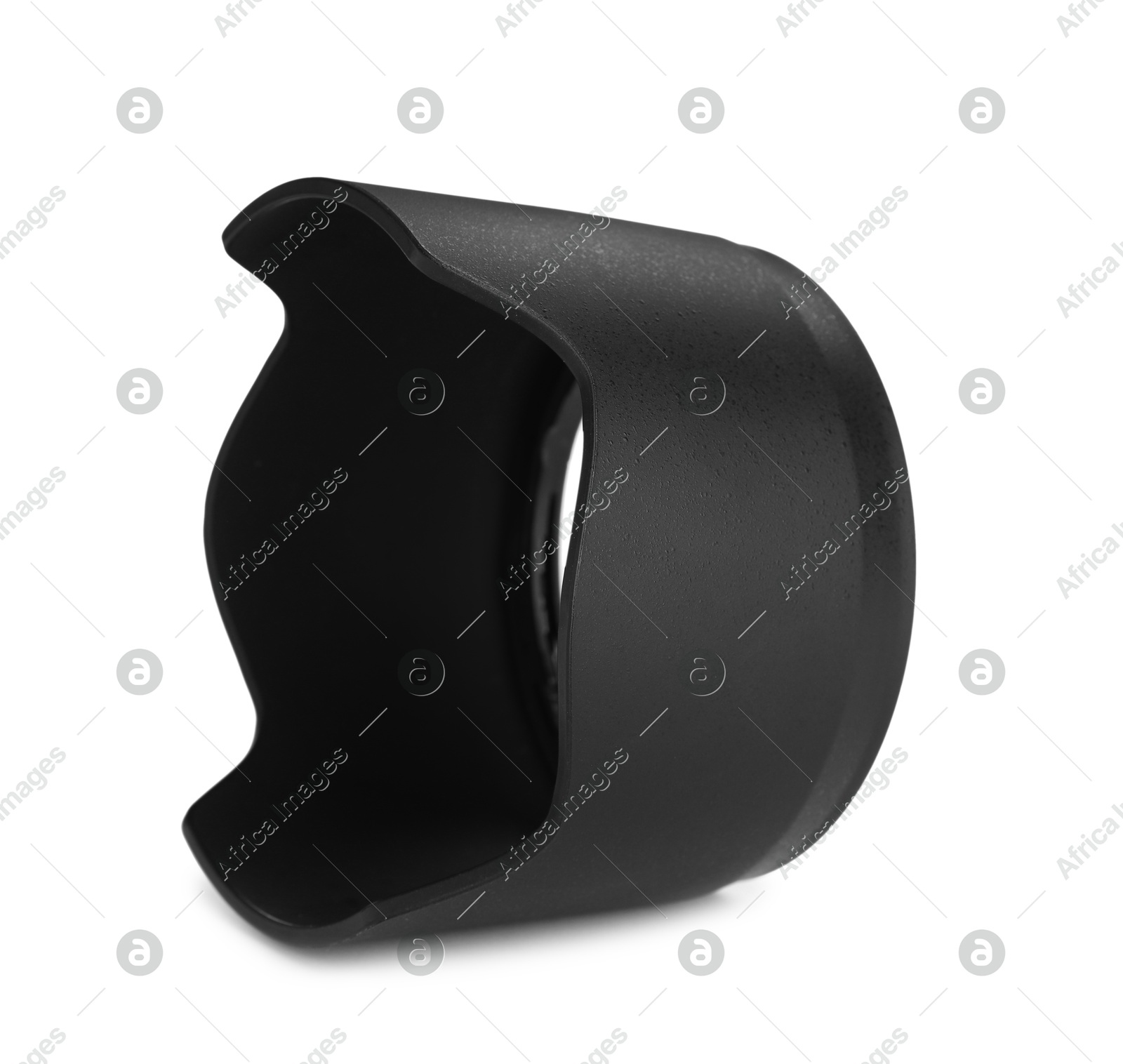 Lens hood isolated on white. Professional photographer's equipment Photo of Lens hood isolated on white. Professional photographer's equipment