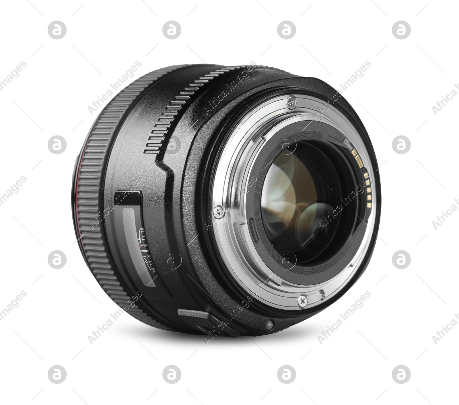 Camera lens isolated on white. Photographer's equipment Photo of Camera lens isolated on white. Photographer's equipment