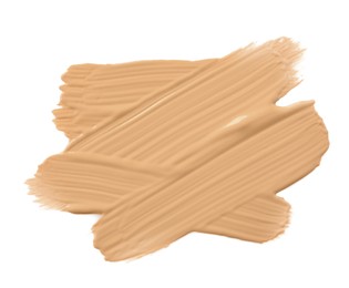 Sample of liquid skin foundation on white background, top view Photo of Sample of liquid skin foundation on white background, top view