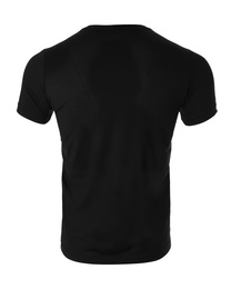 Black men's t-shirt isolated on white. Sports clothing Photo of Black men's t-shirt isolated on white. Sports clothing