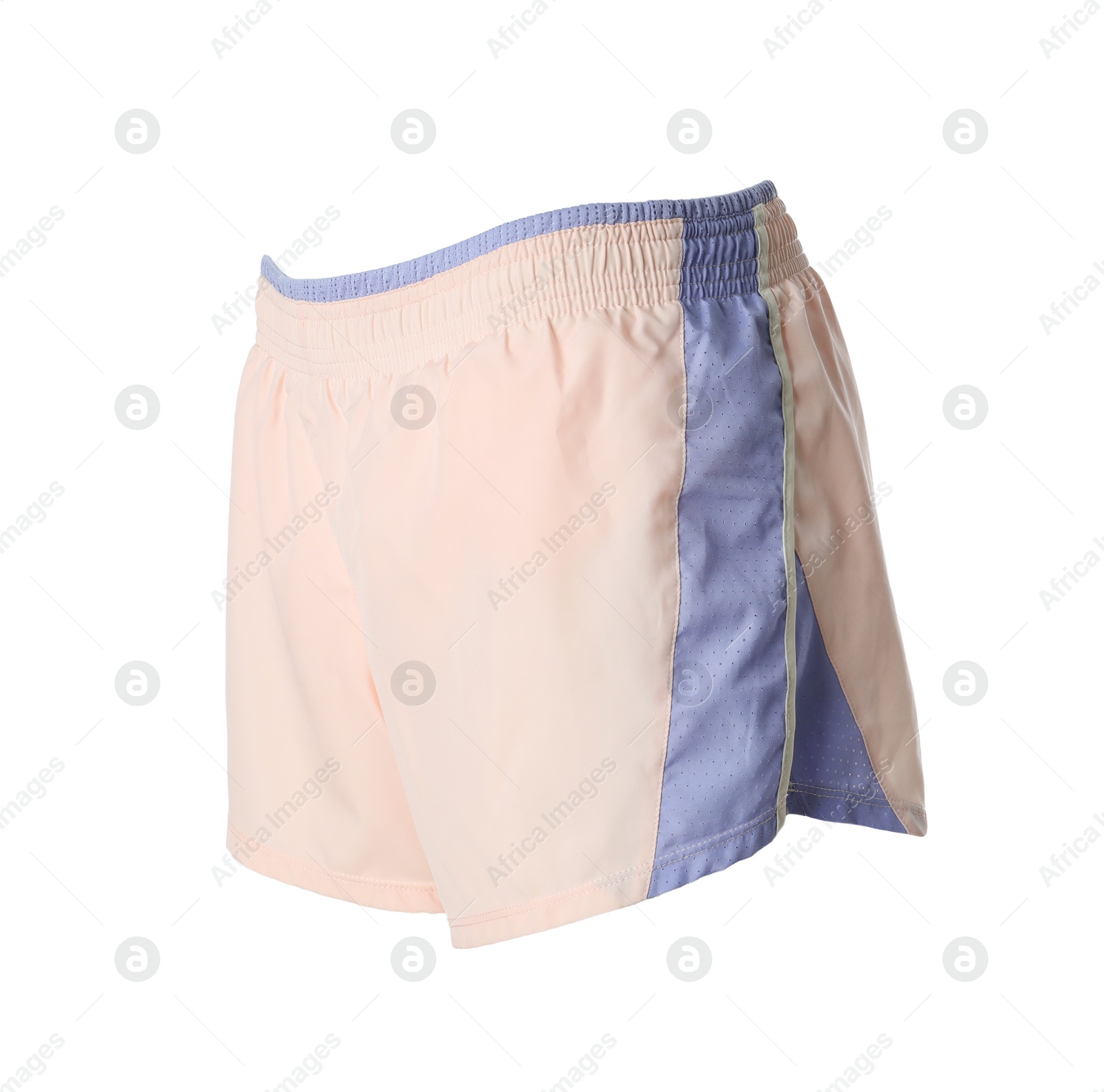 Color women's shorts isolated on white. Sports clothing Photo of Color women's shorts isolated on white. Sports clothing