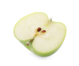 Half of juicy apple on white background Photo of Half of juicy apple on white background