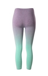 Women's leggins isolated on white. Sports clothing Photo of Women's leggins isolated on white. Sports clothing