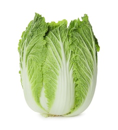 Photo of Fresh ripe Chinese cabbage isolated on white
