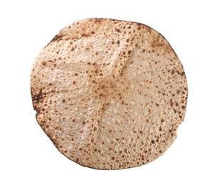 Tasty matzo isolated on white, top view. Passover (Pesach) celebration Photo of Tasty matzo isolated on white, top view. Passover (Pesach) celebration