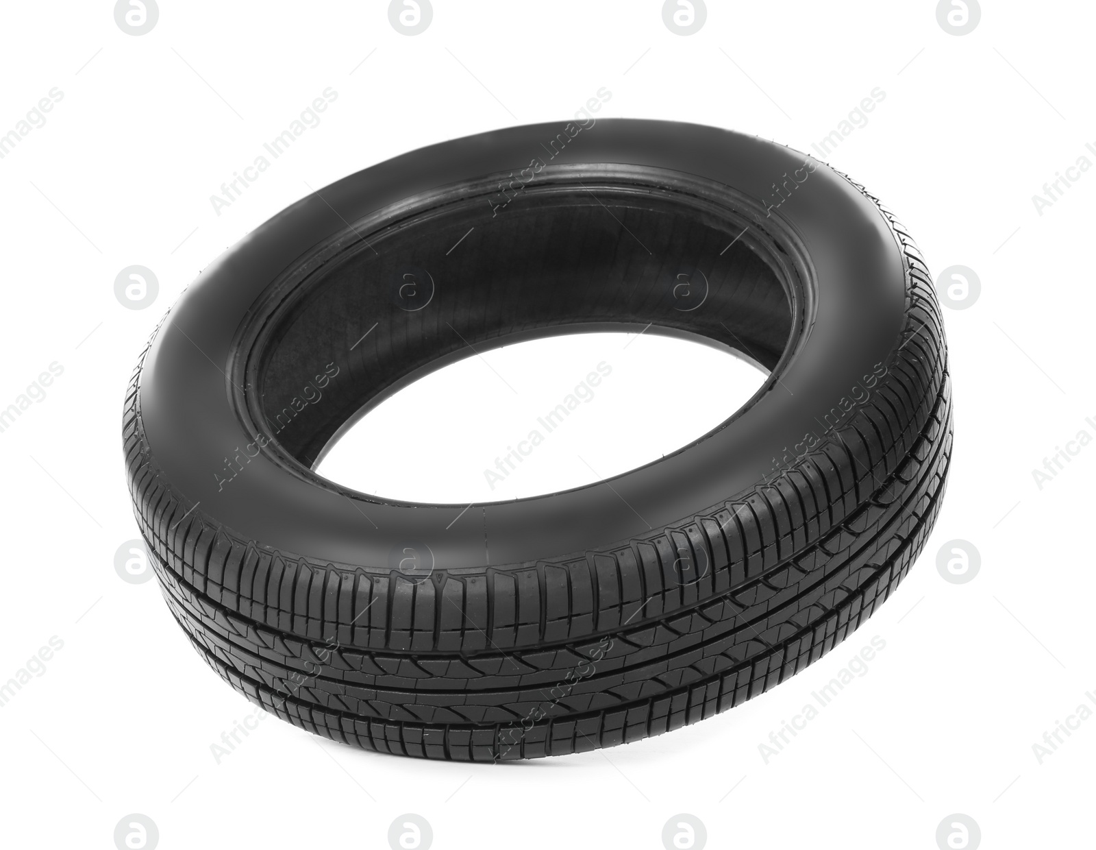 Car tire on white background Photo of Car tire on white background