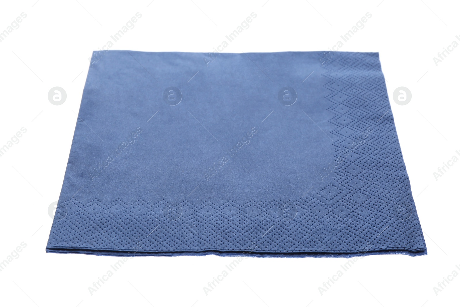Blue clean paper tissue isolated on white Photo of Blue clean paper tissue isolated on white