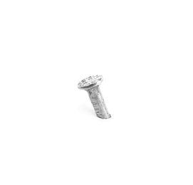 One shiny metal nail isolated on white Photo of One shiny metal nail isolated on white
