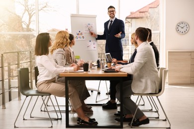 Businesspeople having meeting in office. Management consulting Photo of Businesspeople having meeting in office. Management consulting