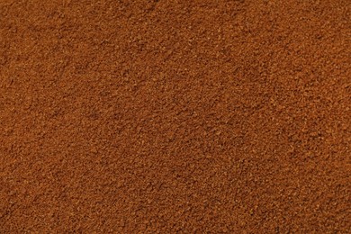 Pile of chicory powder as background, top view Photo of Pile of chicory powder as background, top view