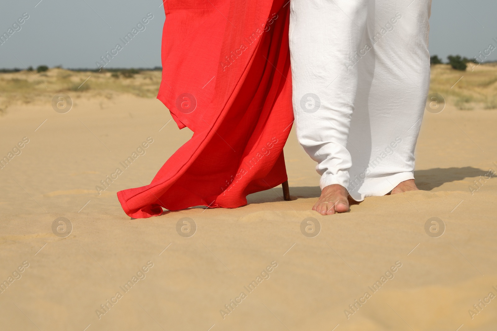 Jesus Christ walking in desert, closeup view Photo of Jesus Christ walking in desert, closeup view