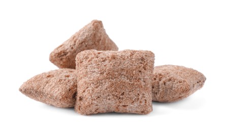 Sweet crispy corn pads isolated on white Photo of Sweet crispy corn pads isolated on white