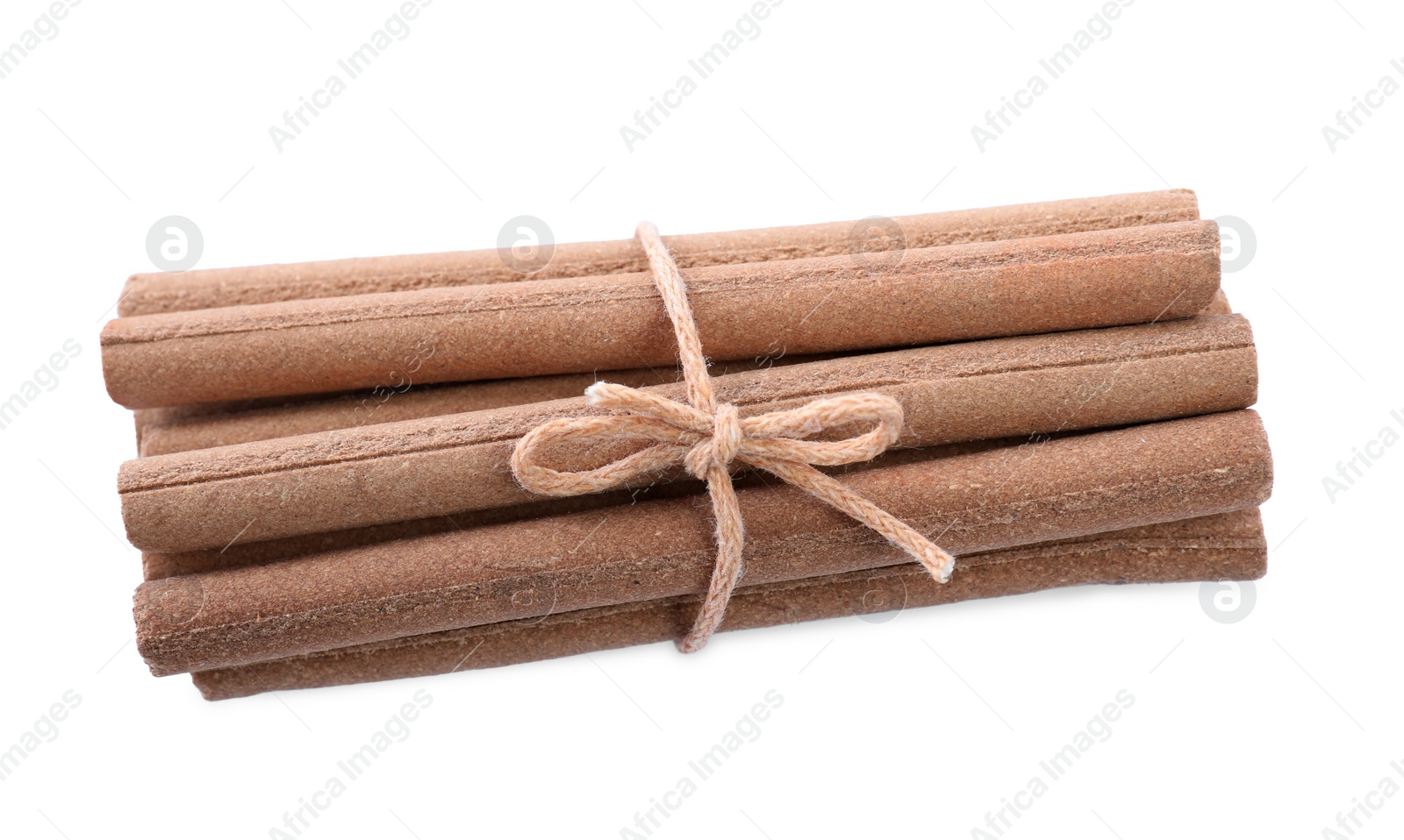 Many aromatic incense sticks tied with twine on white background Photo of Many aromatic incense sticks tied with twine on white background