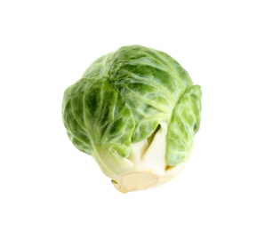 Photo of Fresh tasty Brussels sprout isolated on white