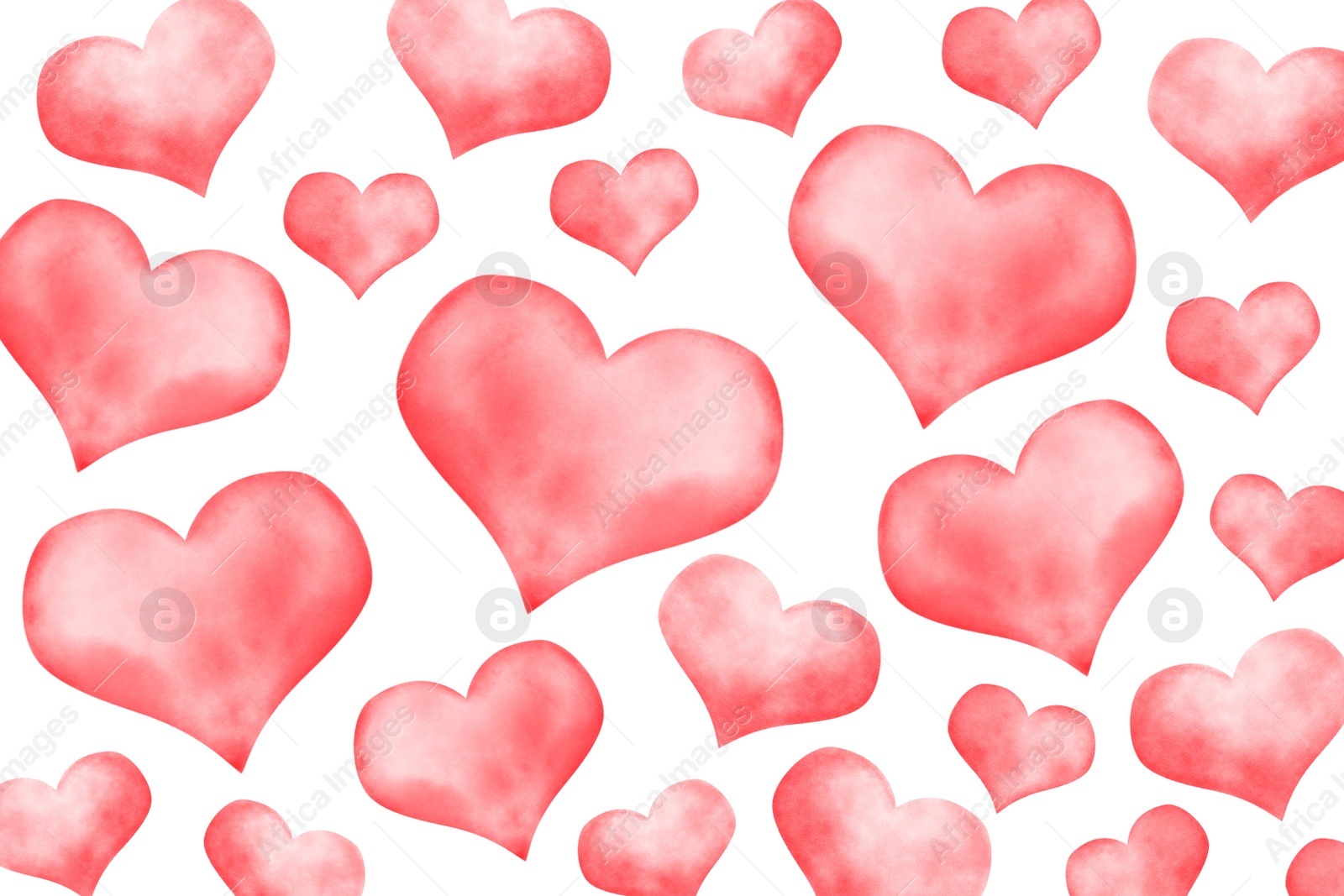 Beautiful hearts on white background. Valentine's day Image of Beautiful hearts on white background. Valentine's day