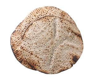 Tasty matzos on white background, top view. Passover (Pesach) celebration Photo of Tasty matzos on white background, top view. Passover (Pesach) celebration