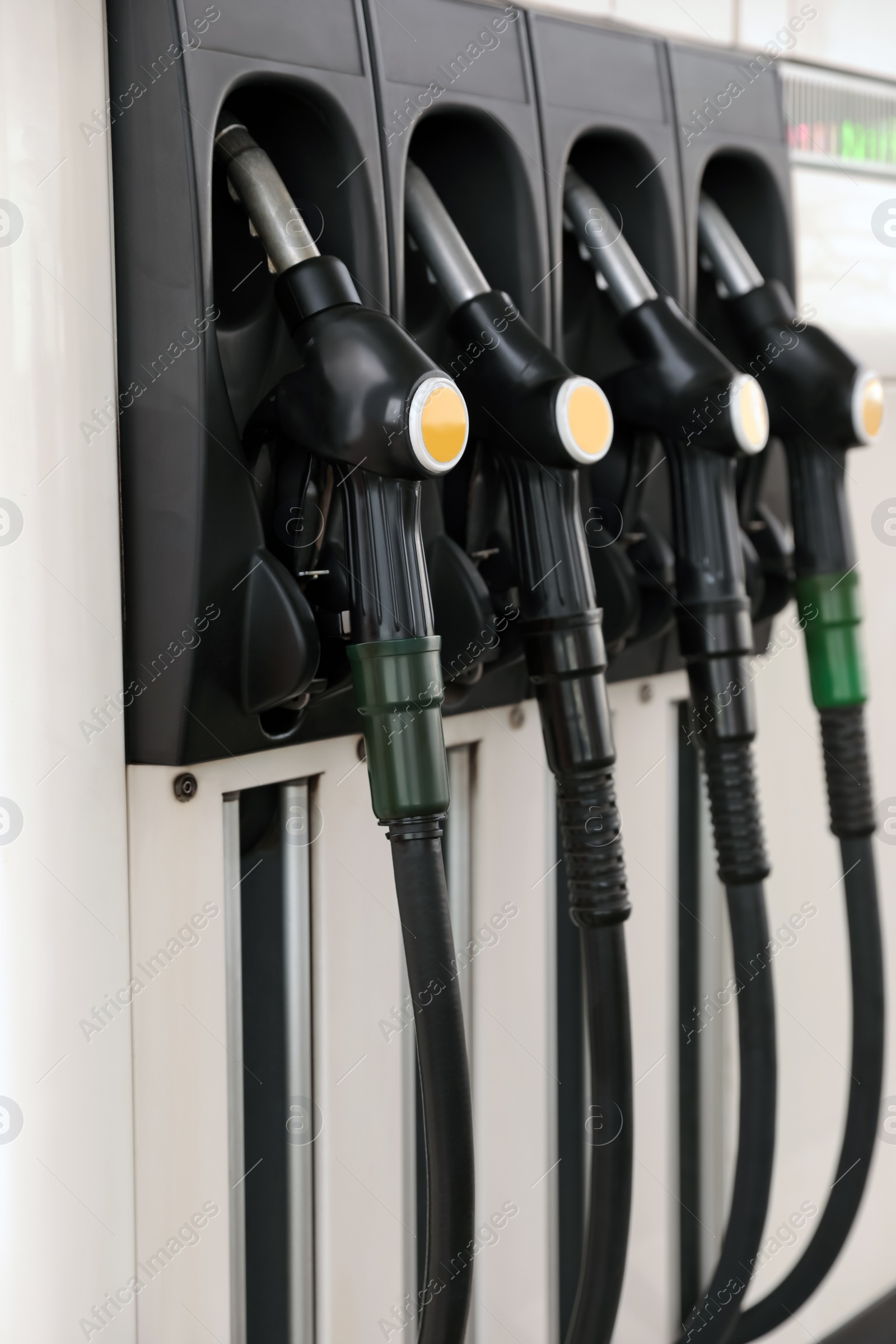 Gasoline pump at modern gas filling station, closeup Photo of Gasoline pump at modern gas filling station, closeup