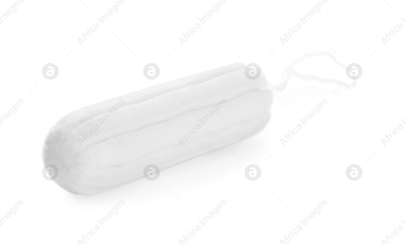 Tampon isolated on white. Menstrual hygiene product Photo of Tampon isolated on white. Menstrual hygiene product