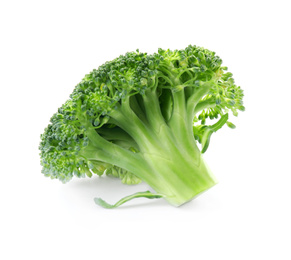 Fresh broccoli isolated on white. Edible green plant Photo of Fresh broccoli isolated on white. Edible green plant