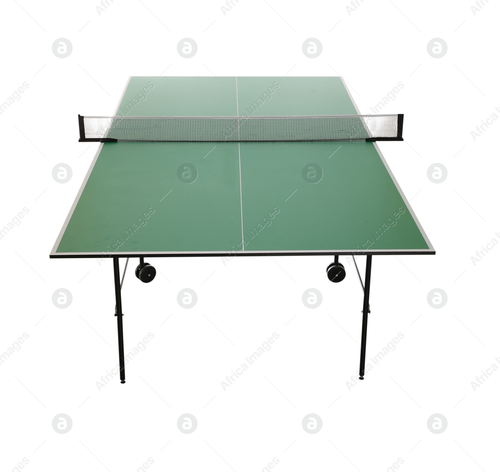Green ping pong table isolated on white Image of Green ping pong table isolated on white