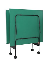Folded green ping pong table isolated on white Image of Folded green ping pong table isolated on white