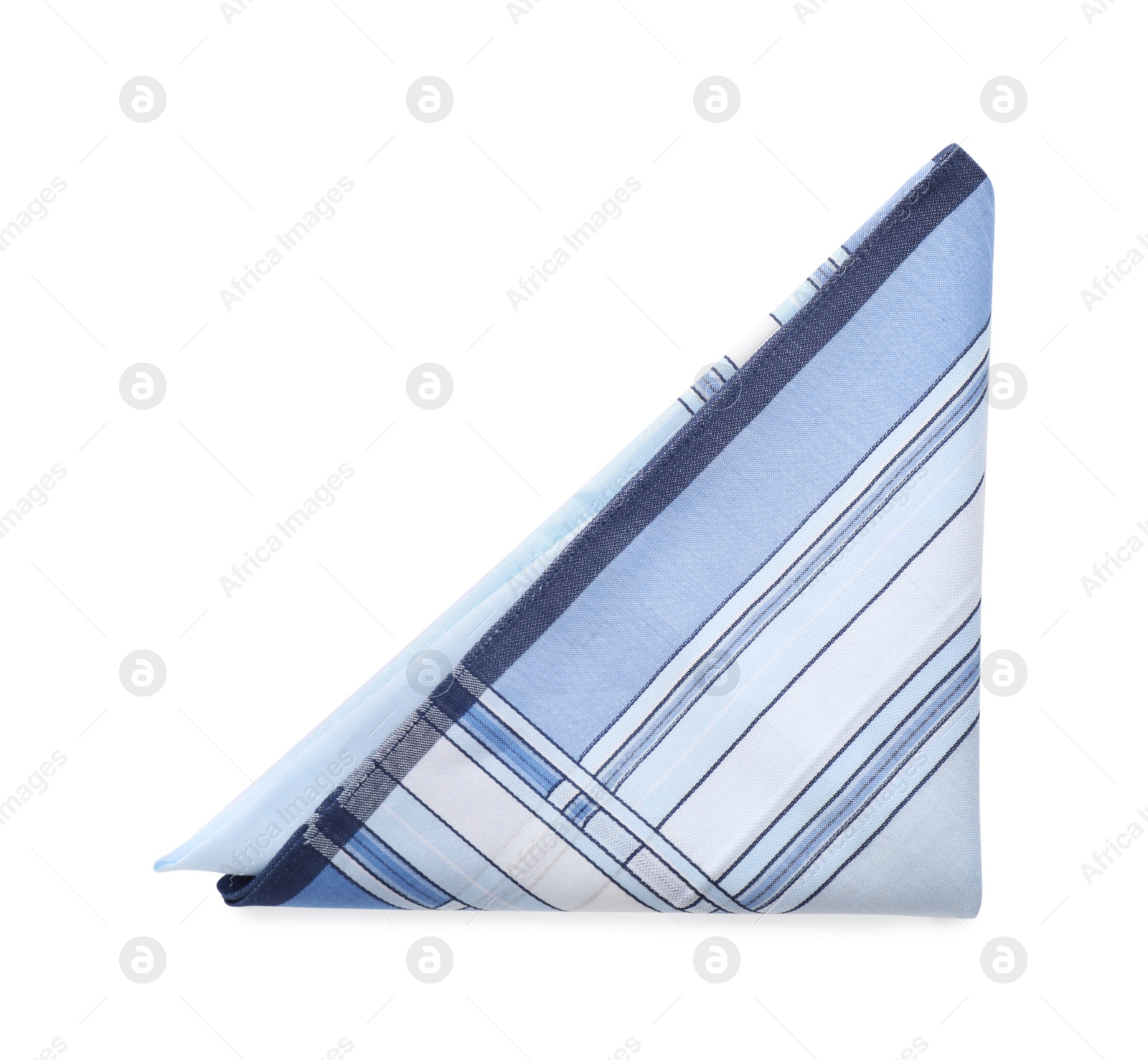 Stylish handkerchief isolated on white, top view Photo of Stylish handkerchief isolated on white, top view