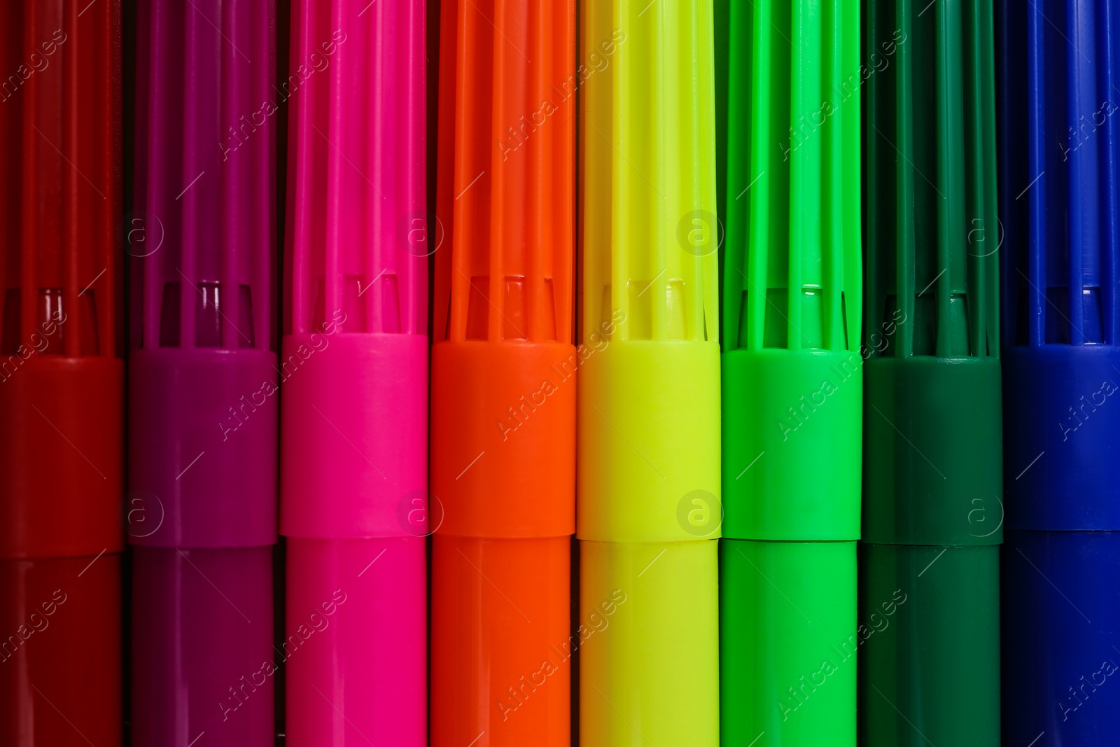 Set of felt tip pens as background, closeup Photo of Set of felt tip pens as background, closeup