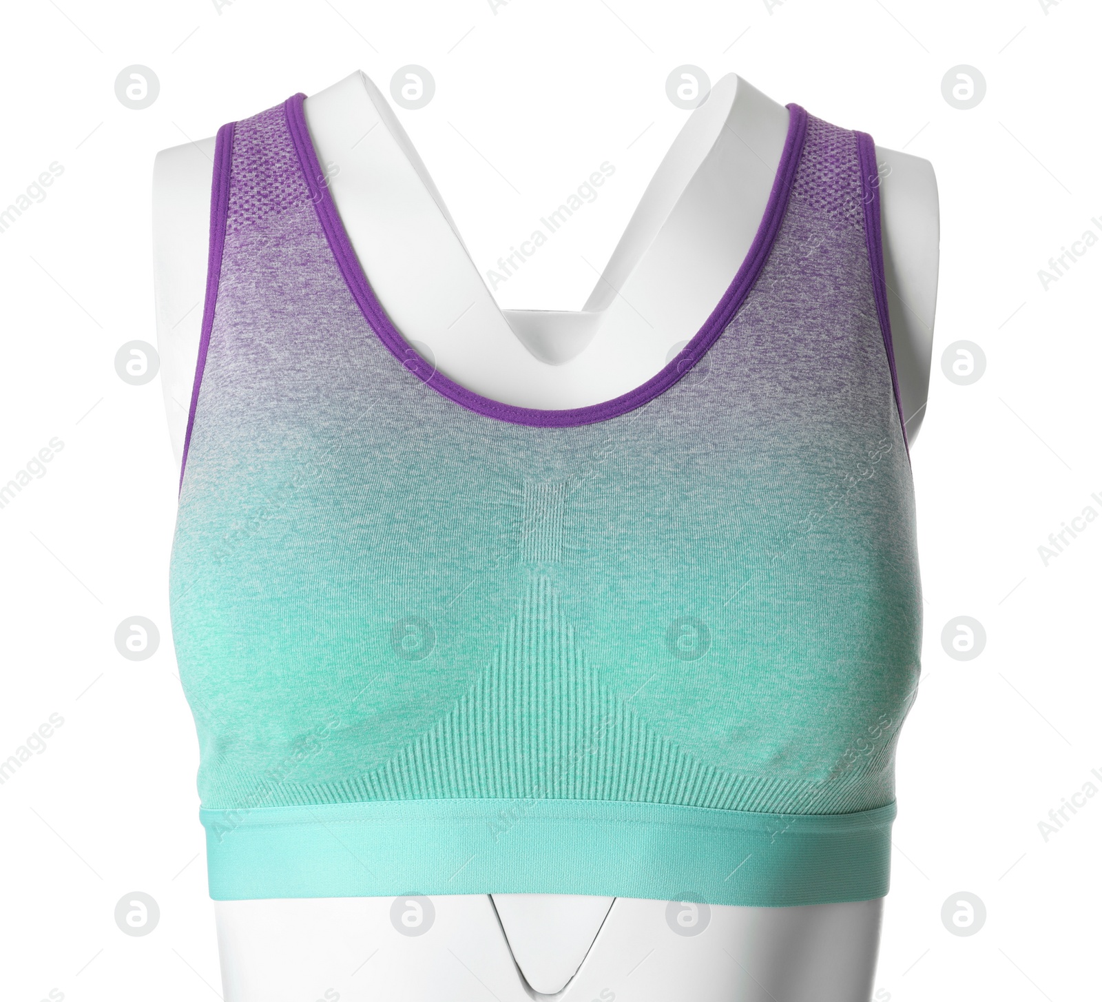 Women's top isolated on white. Sports clothing Photo of Women's top isolated on white. Sports clothing