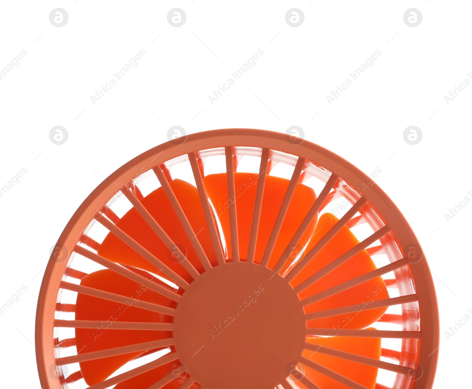 Portable fan isolated on white. Summer heat Photo of Portable fan isolated on white. Summer heat