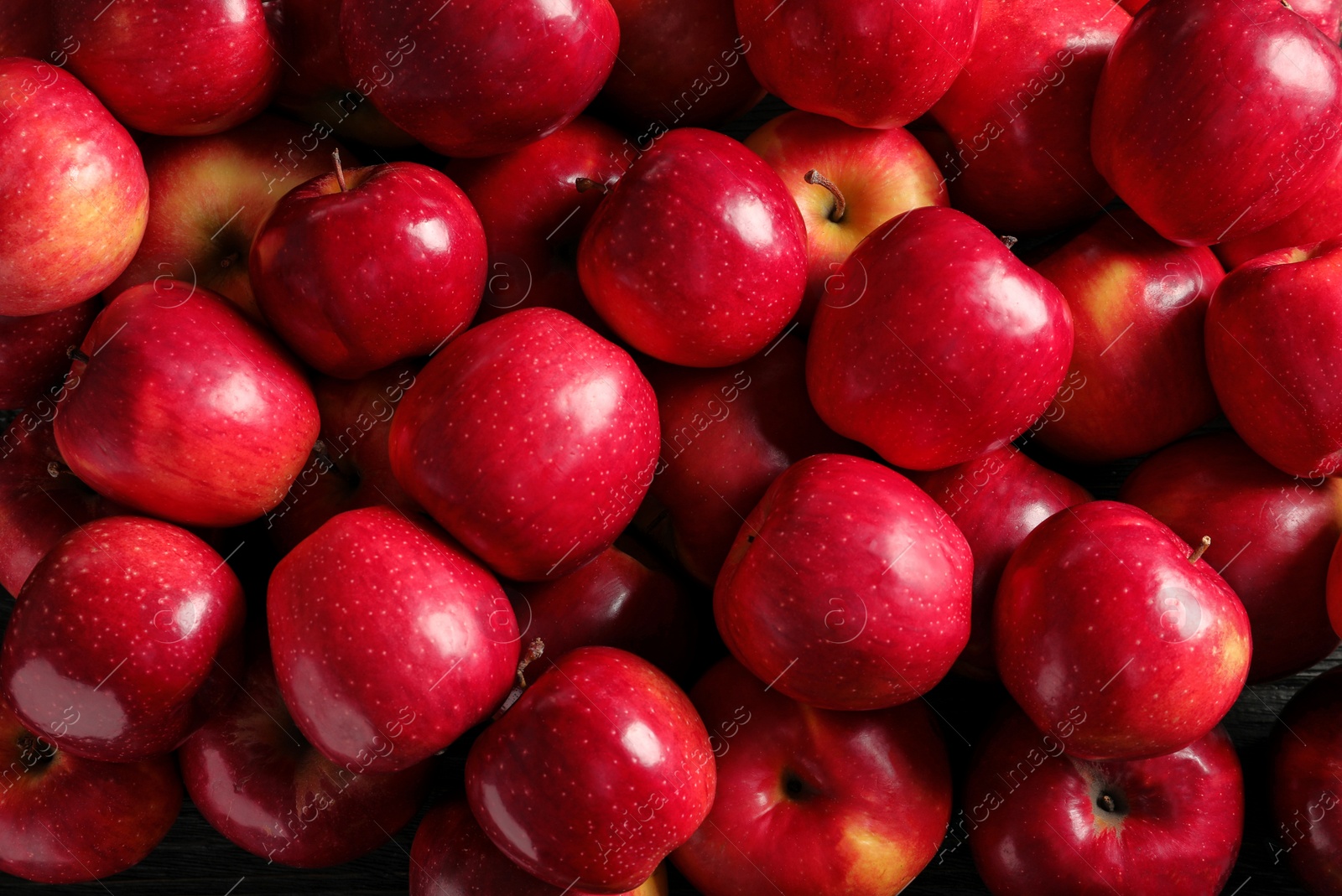 Fresh ripe red apples as background Photo of Fresh ripe red apples as background