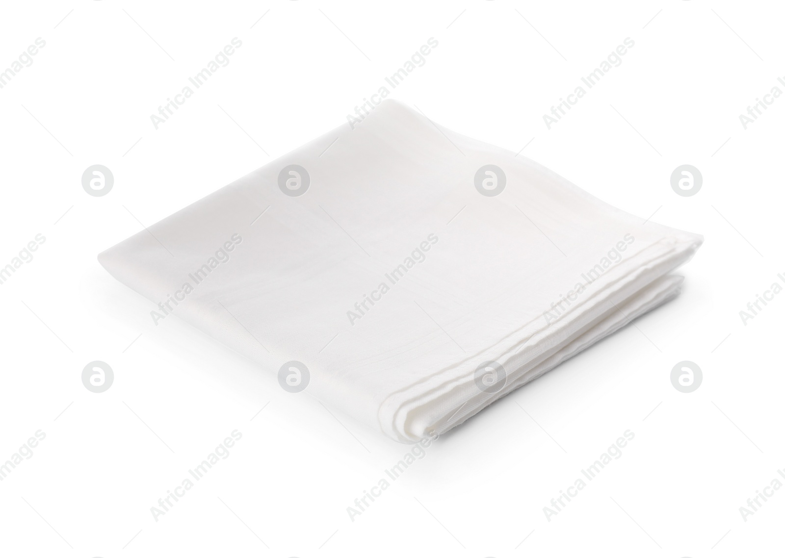 Folded handkerchief isolated on white. Stylish accessory Photo of Folded handkerchief isolated on white. Stylish accessory