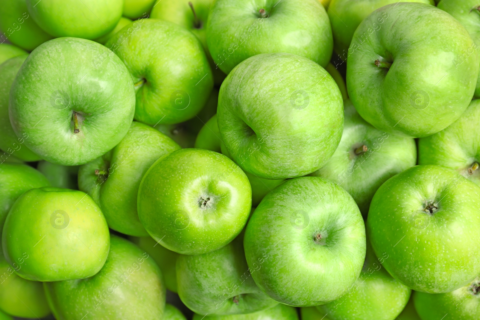 Fresh green apples as background Photo of Fresh green apples as background