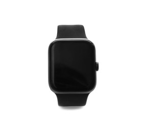 Woman checking stylish smart watch at home, closeup Image of Woman checking stylish smart watch at home, closeup