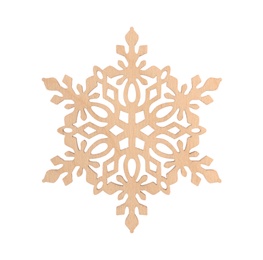 Beautiful decorative snowflake isolated on white. Christmas decoration Photo of Beautiful decorative snowflake isolated on white. Christmas decoration