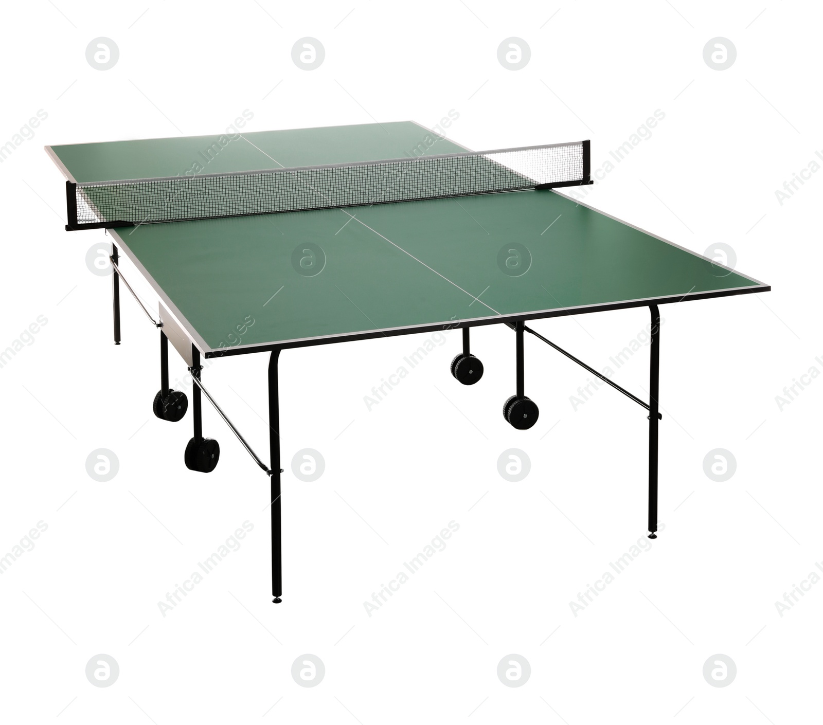 Green ping pong table isolated on white Image of Green ping pong table isolated on white